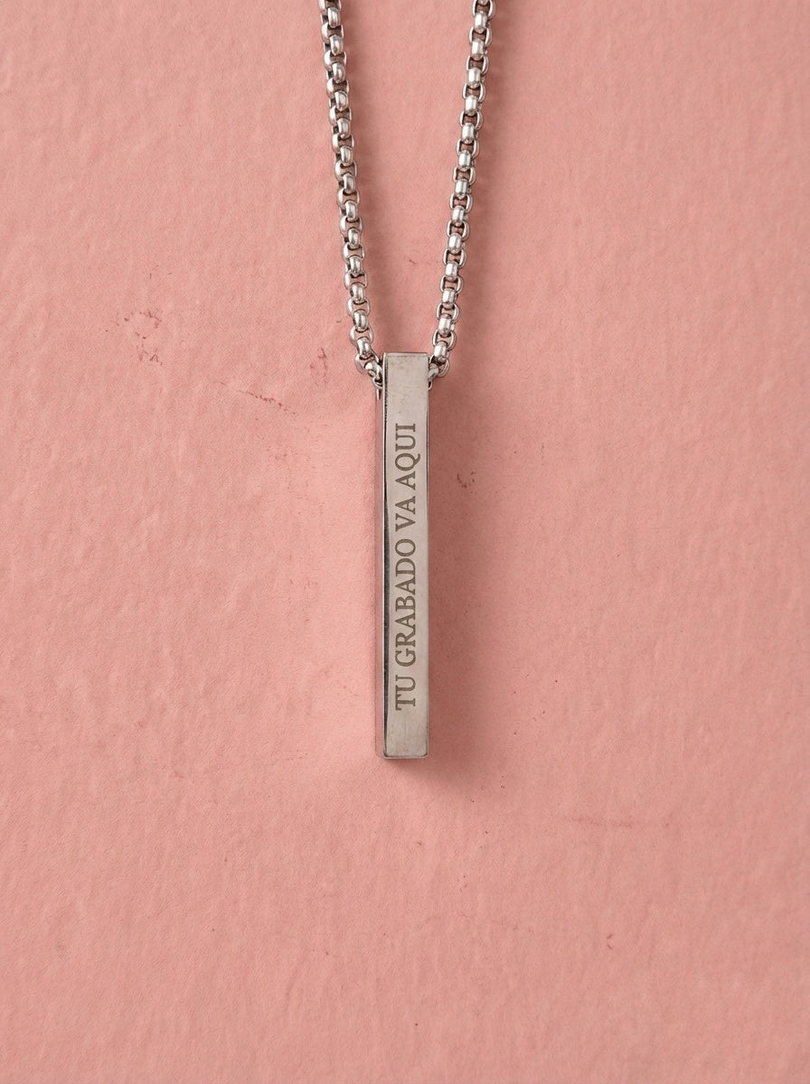 Collar de Barra Vertical Personalizado | Grabado Láser | Bellamy