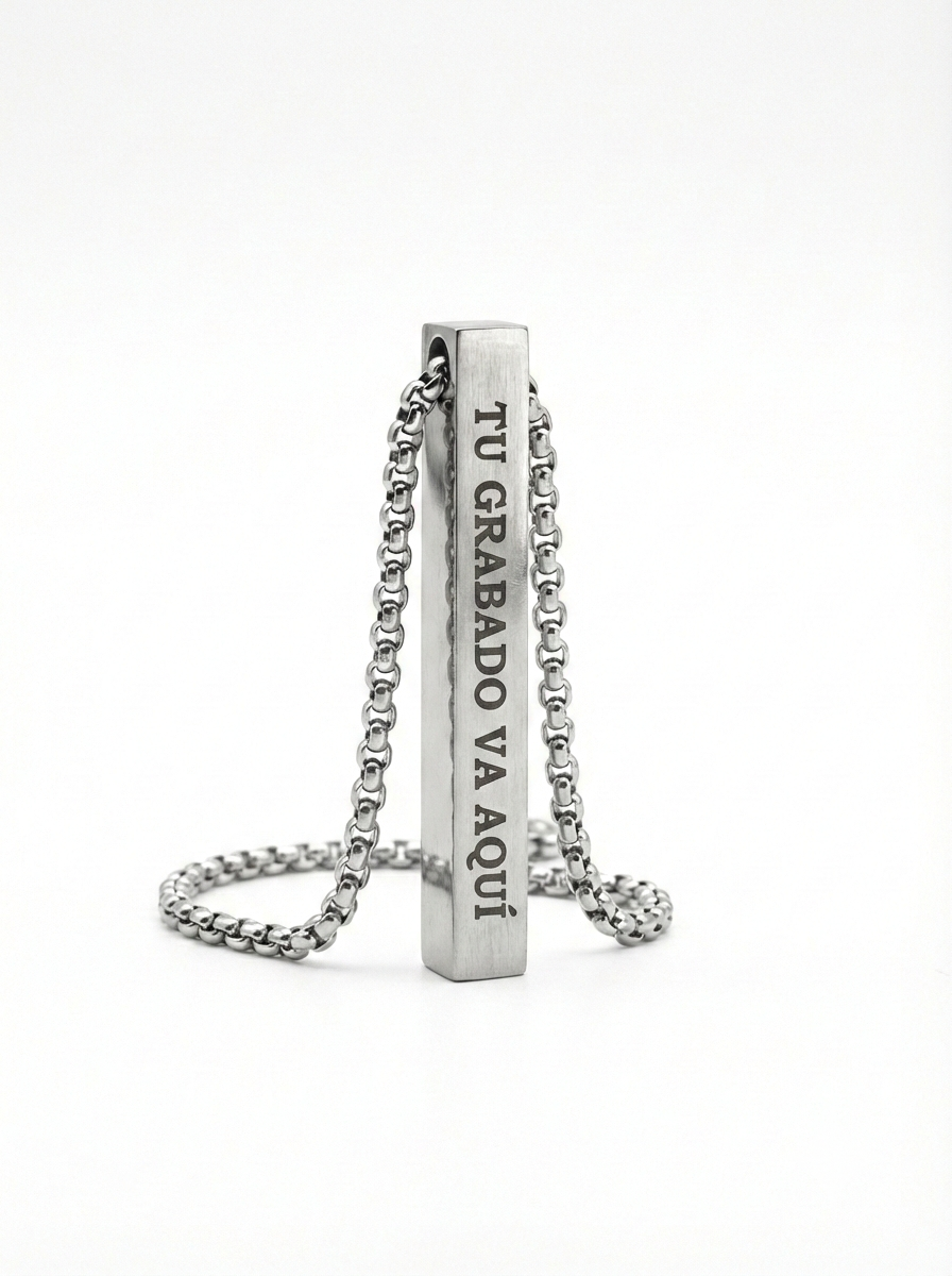 Collar de Barra Vertical Personalizado | Grabado Láser | Bellamy