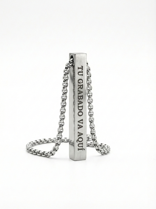 Collar de Barra Vertical Personalizado | Grabado Láser | Bellamy